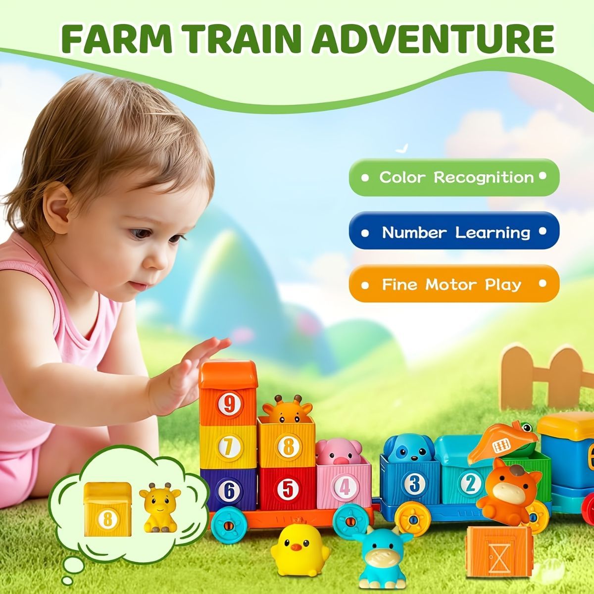 Wooden animal-themed toolbox building set for kids, educational toy for creative play and fine motor skills development.