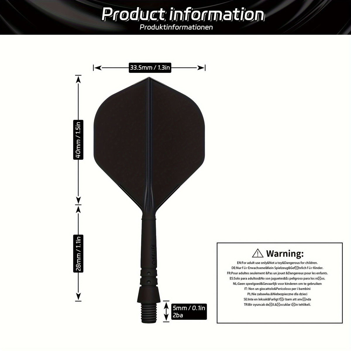 Flying dart tail fin by Everything Baby, made of durable PP plastic, designed for safe, fun building toys for kids.