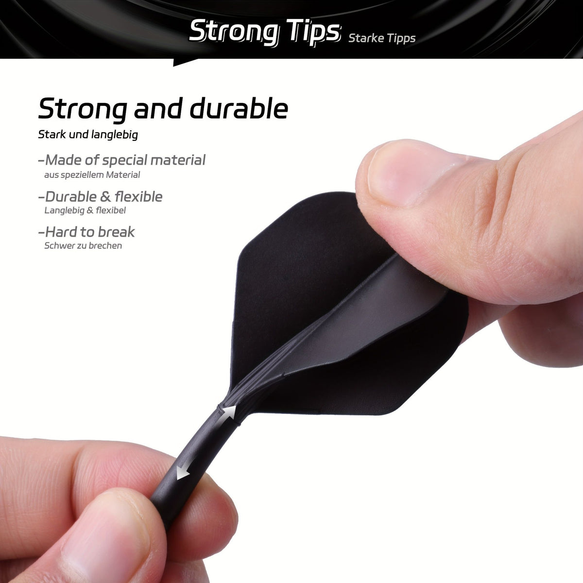 Flying dart tail fin made of tough plastic, designed for kids' building toys, featuring 2BA threaded integrated cross-border hot sale.