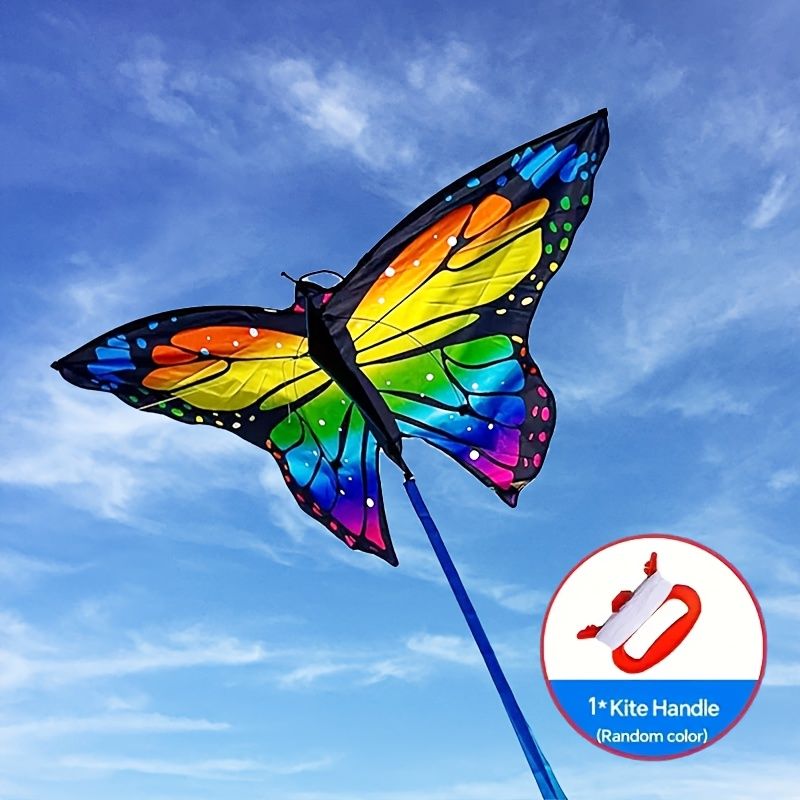Colorful butterfly kite by Everything Baby, easy-to-fly simulated butterfly kite ideal for kids outdoor play in gentle breezes.