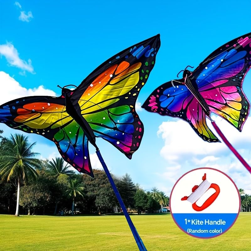 Colorful butterfly kite for kids by Everything Baby, easy to fly in gentle breezes, perfect outdoor toy for children.