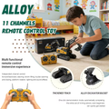 1/18 scale remote control excavator toy by Everything Baby, alloy construction with unlimited rotation for kids' outdoor play.