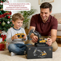 Large 1/18 scale remote control excavator toy by Everything Baby, alloy construction, with unlimited rotation for kids outdoor play.