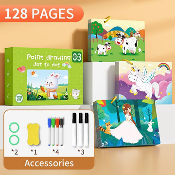 Early education dot-to-dot cards by Everything Baby for toddlers, helps develop pen control and fine motor skills in preschoolers.