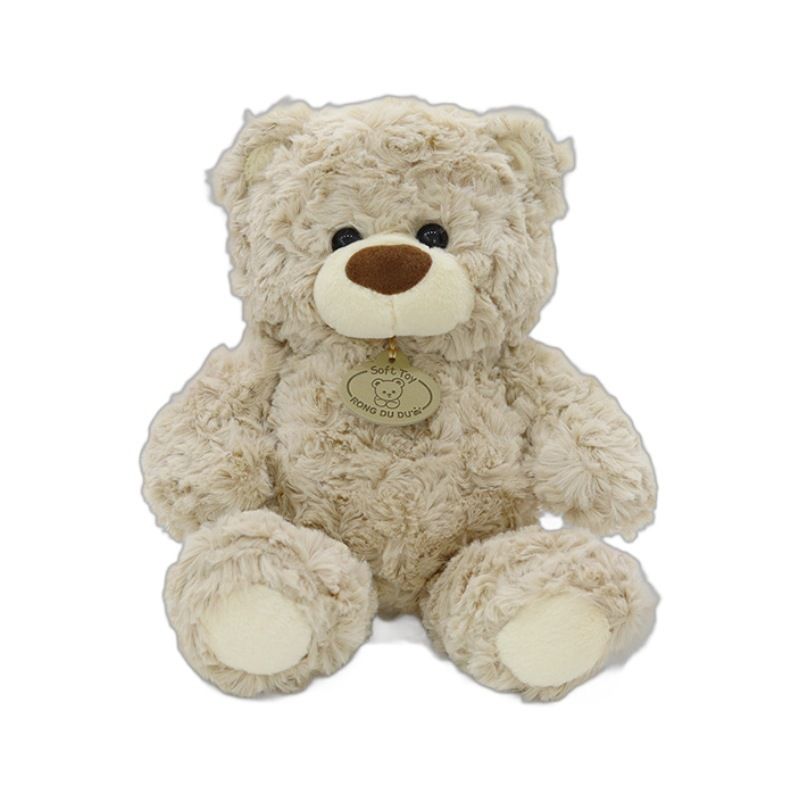 Dark brown plush teddy bear, 20cm huggable stuffed toy, ideal for kids, birthday gift, claw machine prize, from Everything Baby.