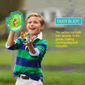 LED Toss and Catch Ball game set with LED and regular balls, suction cups, and easy-grip gloves for kids' outdoor beach and park play.