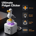 Four-button keychain with LED light and sound, fun interactive toy for stress relief, desk decor, travel, or gift use.