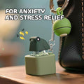 Four frog croaking keychains with LED lights, rechargeable keyboard clickers, designed as sensory activity toys for stress relief.