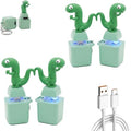 Four lizard button keychains with light-up and sound features, colorful keyboard fidget toys for kids' sensory and stress relief.