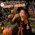 Mini bubble wands and Halloween treat toys for toddlers, colorful pretend play toys for kids' Halloween or birthday party baskets.