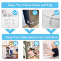 Gray 2-pack child safety cabinet lock set from Everything Baby, adhesive latch for cabinets, drawers, fridge, and oven doors.