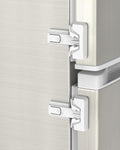 Gray 3M adhesive child safety fridge lock, 2-pack, self-locking, easy one-hand open, for toddler-proofing single-door fridges.