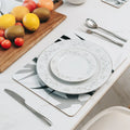 Set of four bamboo Clevinger MD placemats for kids, part of baby and kid's building toy set by Everything Baby.