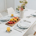 Set of four bamboo Clevinger MD placemats designed for kids, featuring colorful building toy patterns for children’s play and mealtime.