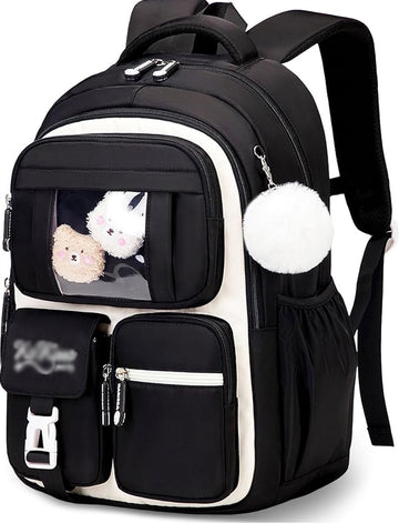 Girls' Backpack, Breathable Backpack for Girls, Grades 1-5, Casual School Bag for Kids, Elementary School, Secondary School