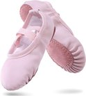 Women's Ballet Shoes – Ballet Shoes for Girls – Purple-Pink – Soft PU Leather Dance Shoes with Non-Slip Sole – Suitable for Ballet, Yoga & Home Use – For 6.5 UK Child
