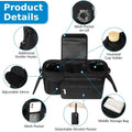Black universal stroller organizer with insulated cup holders, detachable phone bag, and large storage for baby and kids strollers.