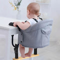 Adjustable bamboo baby high chair footrest with straps for hook-on highchairs, providing comfortable support for kids.