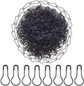 Set of 1000 black metal gourd safety pins, 0.8 inch DIY clothing and craft pins for sewing and tailoring projects.
