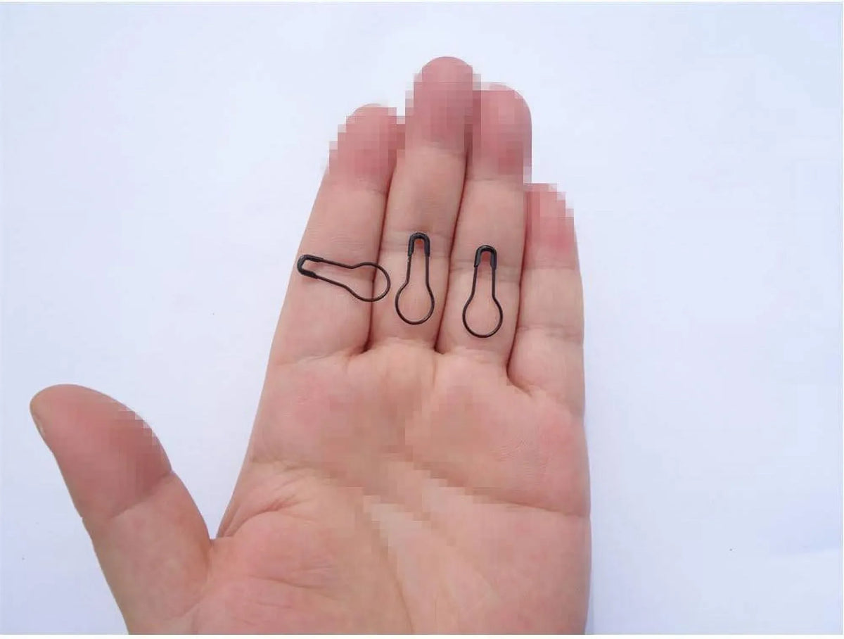 Set of 1000 black metal gourd safety pins, 0.8 inch clothing craft and DIY accessory pins for sewing and baby safety purposes