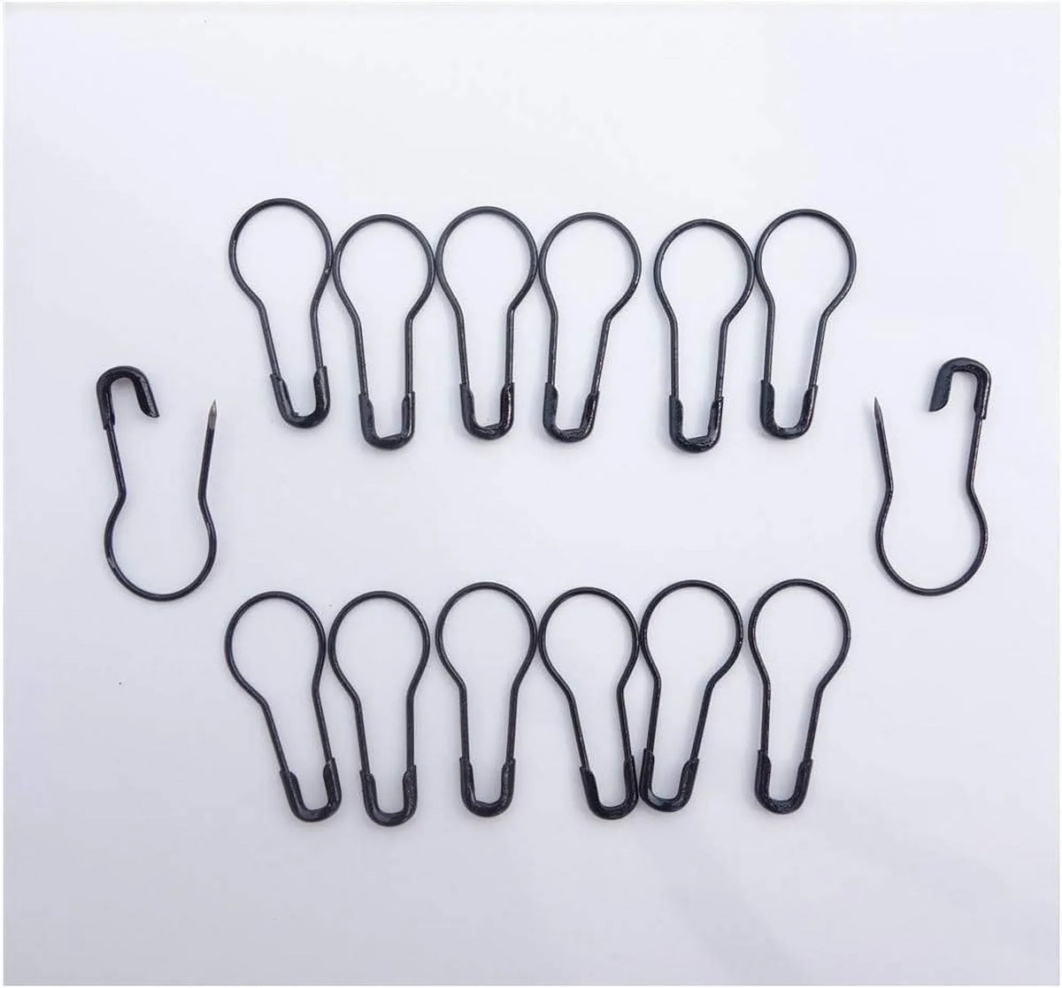 Set of 1000 black metal gourd safety pins, 0.8 inches, ideal for clothing, crafts, and DIY projects, by Everything Baby.