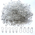 Set of 1000 silver metal gourd safety pins, 0.8 inch size, ideal for clothing, craft projects, and DIY tailoring accessories.