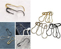 Set of 1000 silver metal gourd safety pins, 0.8 inch clothing craft and DIY accessory pins for sewing and tailoring projects.