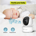 SM650 5-inch no-WiFi baby monitor with camera, night vision, two-way audio, and temperature alerts for baby care.