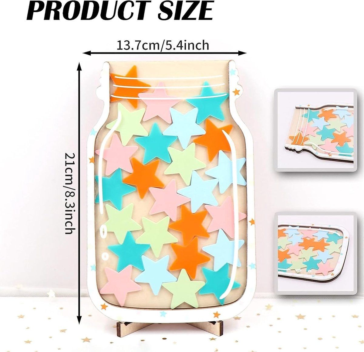 Colorful 25-piece star reward jar set for kids by Everything Baby, reusable activity toy for behavior and achievement charts.