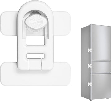 Child Locks for Cabinets - Child Security - Child Lock for Cabinet - Refrigerator Locks - Baby Safety Oven Door Lock - For Kitchen Cabinets, Appliances, Wardrobes, Refrigerator and Oven - White - 1 Piece