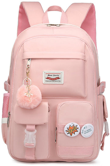 Backpack - School Bag - Backpack - Girl Backpack - School Backpack - School Bag - Laptop Backpack - 30 Liters - PinkA