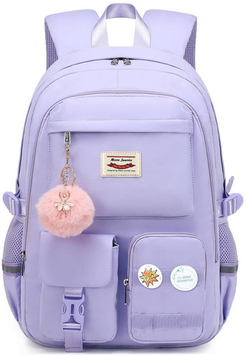 Backpack - School Bag - Backpack - Girl Backpack - School Backpack - School Bag - Laptop Backpack - 30 Liters - PurpleA