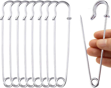 Safety Pins - 20 Pieces - 10 * 2.8cm - Premium Safety Pins - Durable, Rust Resistant Pins - DIY Craft Clothing Safety Pin Set - Large Childcare Clips for Blankets, Skirts, and Crafts