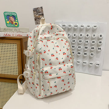 Backpack - School Bag - Backpack - Girl Backpack - School Backpack - School Bag - Tablet Backpack - 20 Liters - Cherry