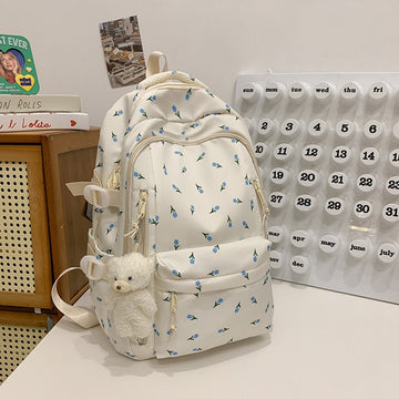 Backpack - School Bag - Backpack - Girl Backpack - School Backpack - School Bag - Tablet Backpack - 20 Liters - Orchids