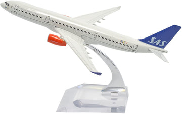 SAS Airbus A330 Metal Airplane Model Toy 1:400 Scale 16cm Compatible with Scandinavian Airlines