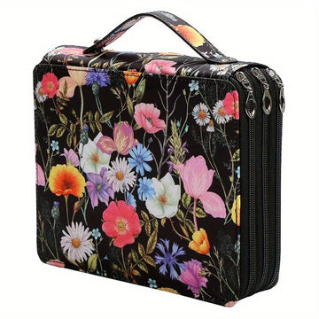 Pencil Case - Large Capacity | Colored Pencils | Pencils | Zippered Case - Three-Layer Pencil Case - Pencil Storage Bag - Holds 120 Pencils - Black