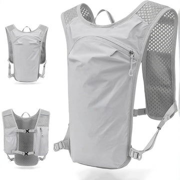Backpack - Running Hydration Vest - Lightweight Insulated Backpack with 1.5L Hydration Blaster - Suitable for Hiking, Trail Running, Cycling, Racing & Marathons - Gray
