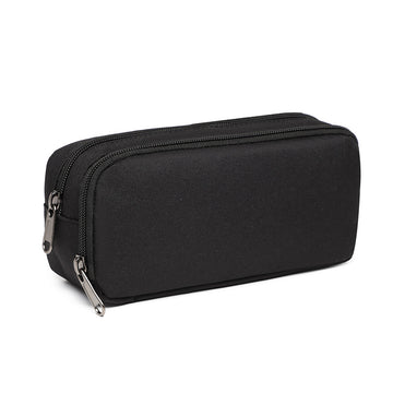 Pencil Case - Stationery Pencil Case - Large Capacity Zipper Pocket - Large Capacity Storage Pencil Case - Suitable for School, University, Office Supplies - 1 Piece - Black