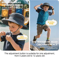Kids UPF 50+ sun bucket hat by Everything Baby, beige quick-dry, water-resistant hat for outdoor activities and sun protection.