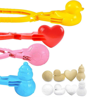 Colorful snowball makers for kids, outdoor snow and sand claw toys for making snowballs, beach play, and sandbox fun.