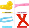 Colorful snowball makers for kids, outdoor winter and beach toy set, includes four snow and sand claw tools for outdoor play.