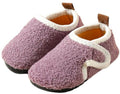 Purple children's cotton slippers with soft lining and non-slip soles, ideal for indoor winter wear, size 30/31.