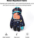 Blue children's waterproof winter gloves by Everything Baby, warm mittens designed for cold weather, travel, and daily winter wear.