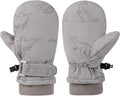 Grey waterproof winter gloves for children and toddlers, ideal for cold weather, travel, and daily winter wear by Everything Baby.