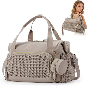 Large capacity diaper bag tote by Everything Baby with multiple pockets, ideal for travel, hospital visits, and everyday outings.