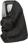 Black travel bag for car seat and stroller by Everything Baby, waterproof with shoulder strap, suitable for air travel, 86x43 cm size.