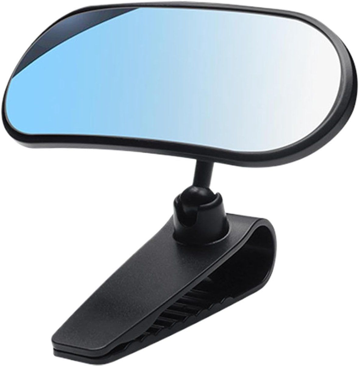 Baby car mirror by Everything Baby with wide-angle view, 360° adjustable sun visor, for rear-facing seats and night driving.
