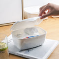 Baby wipes dispenser with sealing lid, portable moist wipe holder for bathroom, nursery, and desk, by Everything Baby.