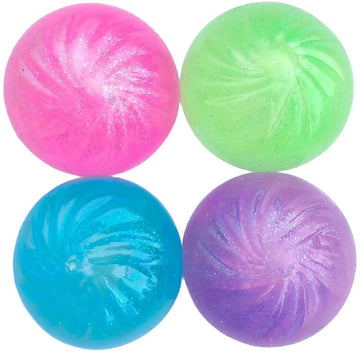 Four giant sparkling crystal dumpling squishies from Everything Baby, soft sensory fidget toys for kids' anxiety relief and decompression.